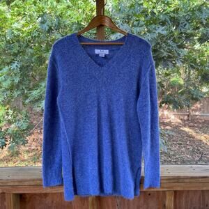 Magashoni Women's Soft Alpaca And Wool Blend Long V-Neck Sweater Size XS.